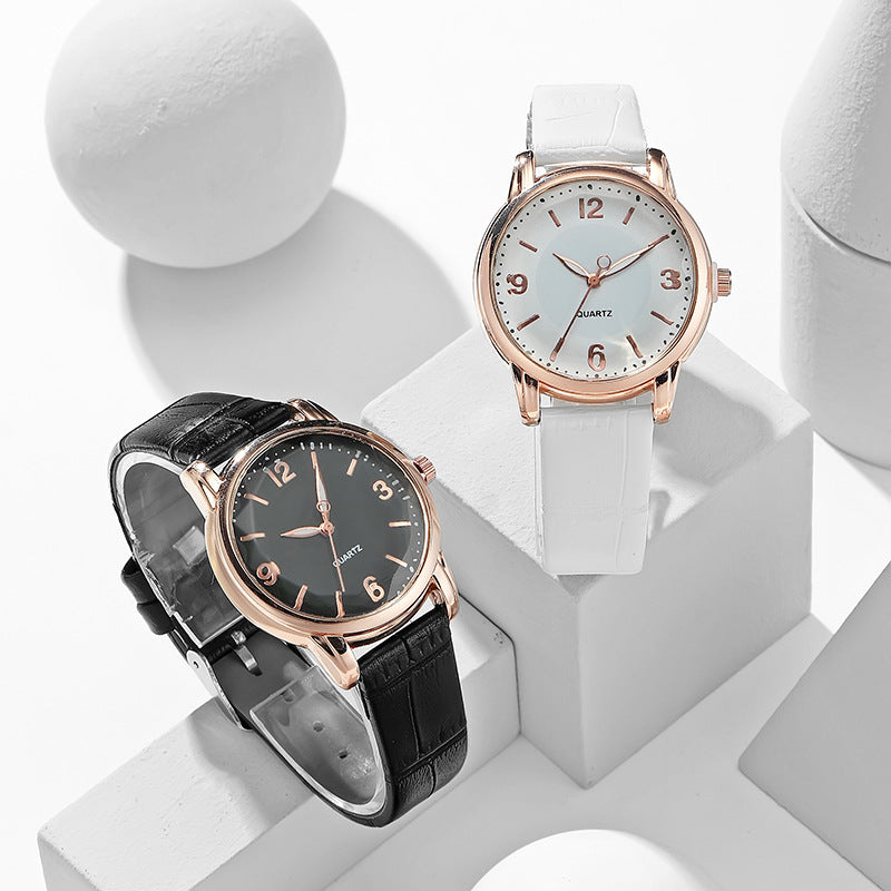 Montre à quartz avec cadran bicolore pour femme