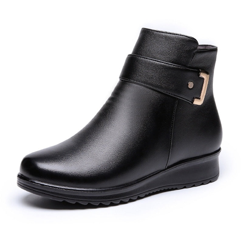 Cotton Shoes Fleece-lined Non-slip Warm Elderly Short Boots