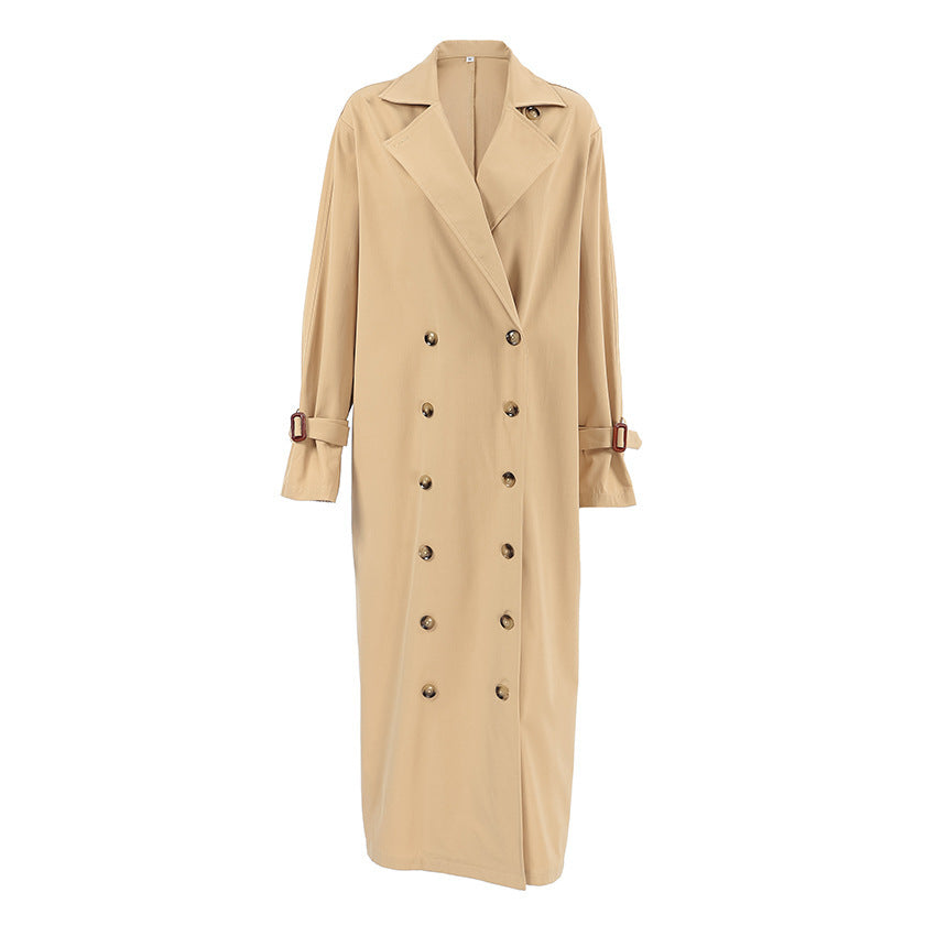 Trench-coat croisé kaki