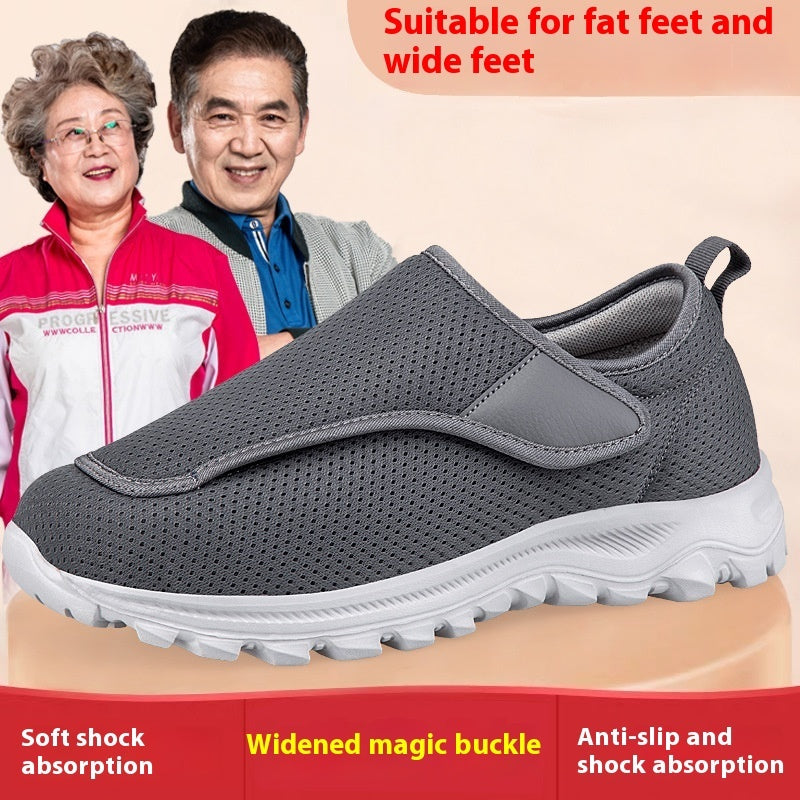 Widened Instep Swollen Feet Special Shoes Walking Shoes Men's Velcro Adjustable