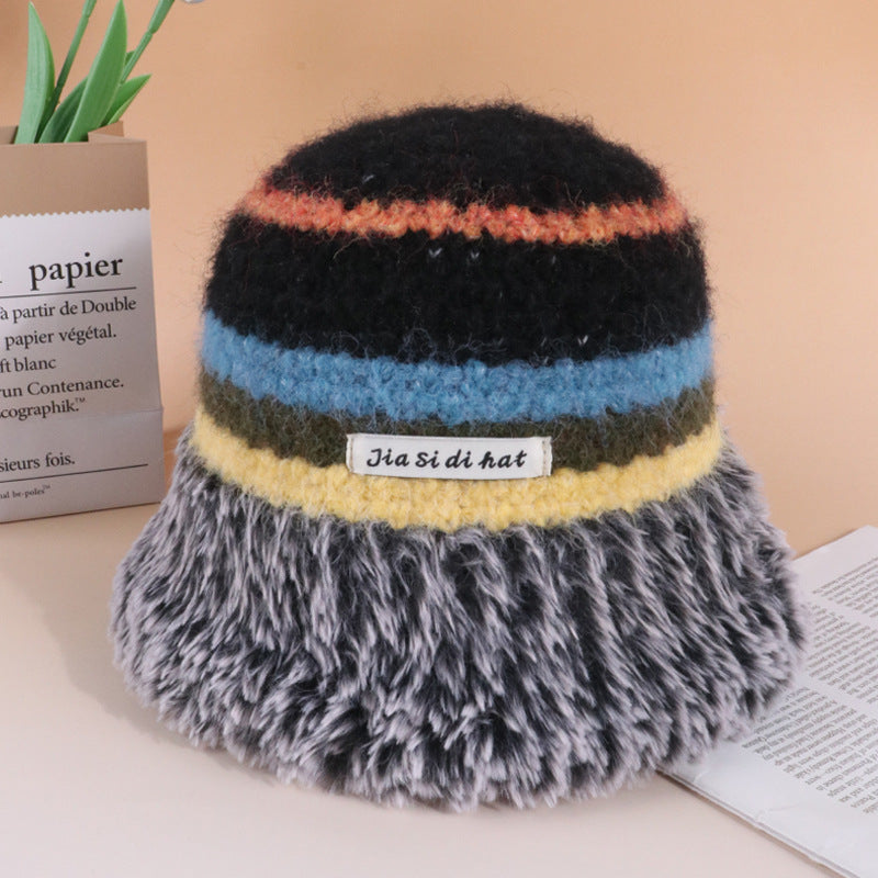 Autumn And Winter Dopamine Knitted Wool Cap Women's Warm Korean Style