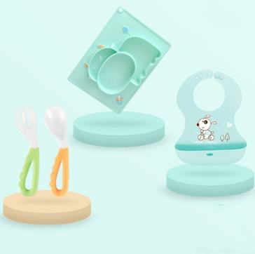 Baby Silicone Suction Cup Dishes Cartoon Learning Bowl Infant Feeding Bowls