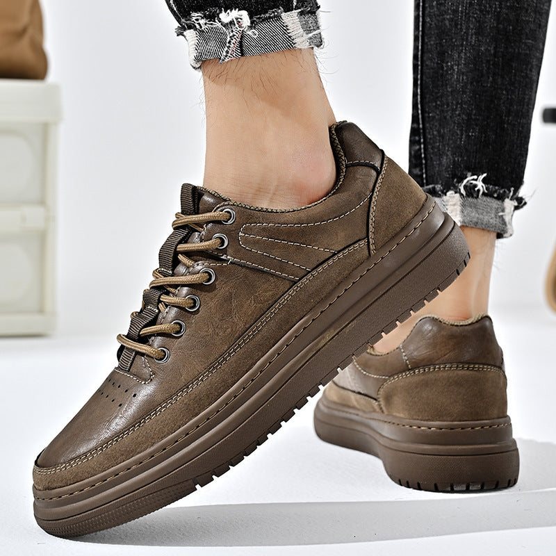 Men's Low Casual Shoes Thick Bottom Retro