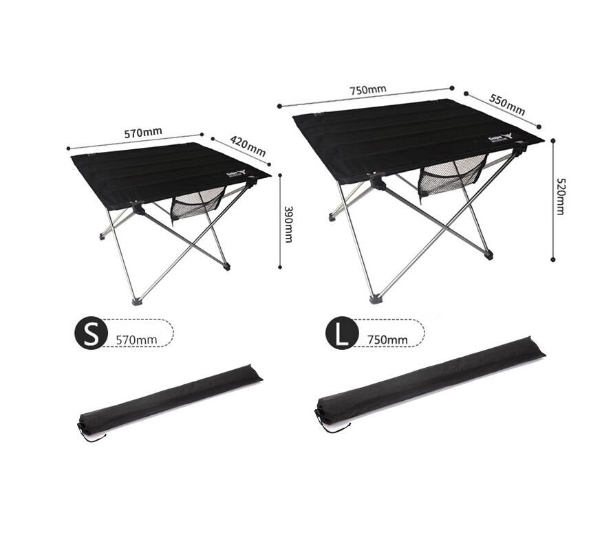 Table de pique-nique portable en alliage d'aluminium léger pour camping en plein air