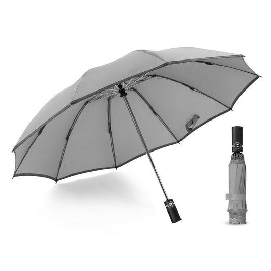 Inverted Umbrella Travel Portable Windproof Folding Umbrella,10Ribs Auto  Close Umbrella,Reflective Stripes For Night Safety