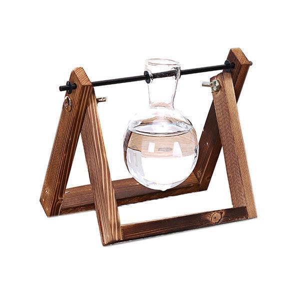 Rustic Plant Terrarium with Wooden Stand (Various Sizes)