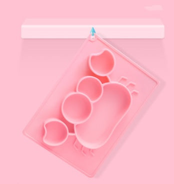 Baby Silicone Suction Cup Dishes Cartoon Learning Bowl Infant Feeding Bowls