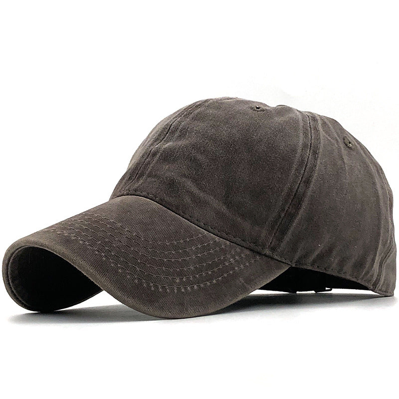 korean washed cotton distressed baseball hat