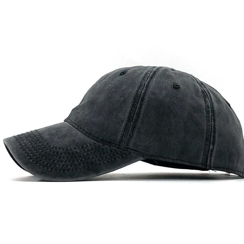 korean washed cotton distressed baseball hat