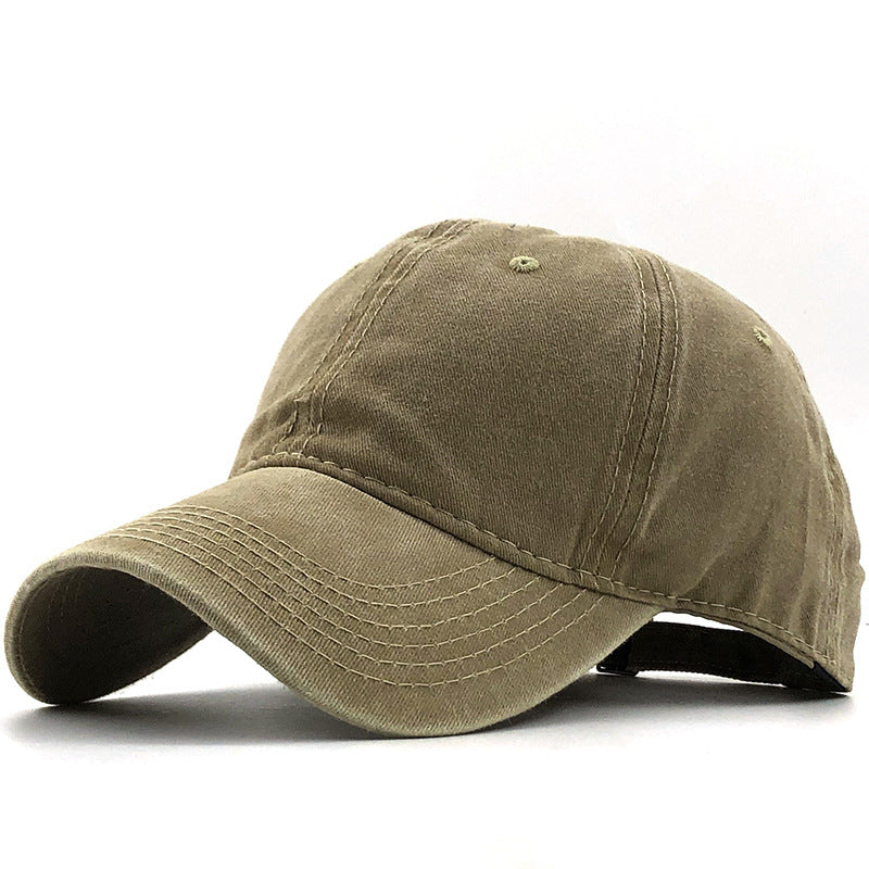 korean washed cotton distressed baseball hat