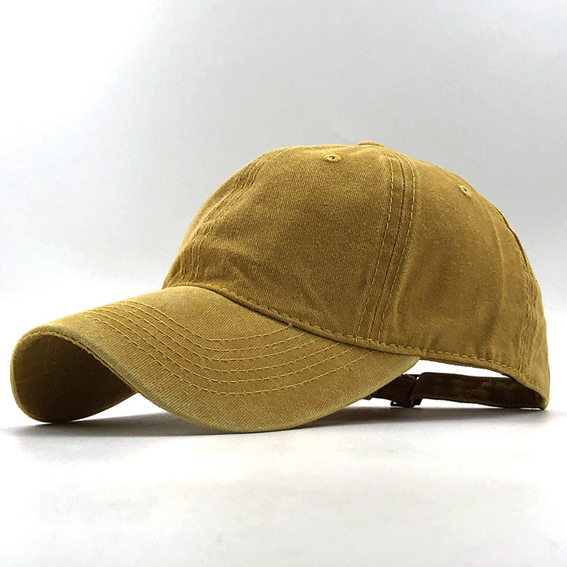 korean washed cotton distressed baseball hat