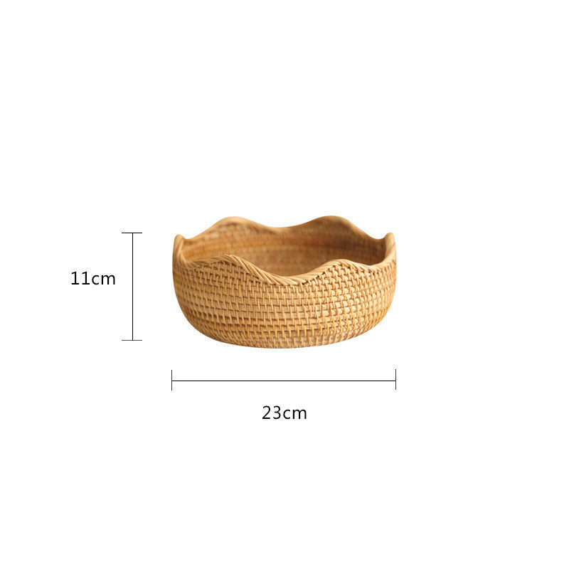 Storage Basket Hand-Woven Basket Bamboo Woven Bamboo Basket Bamboo Basket