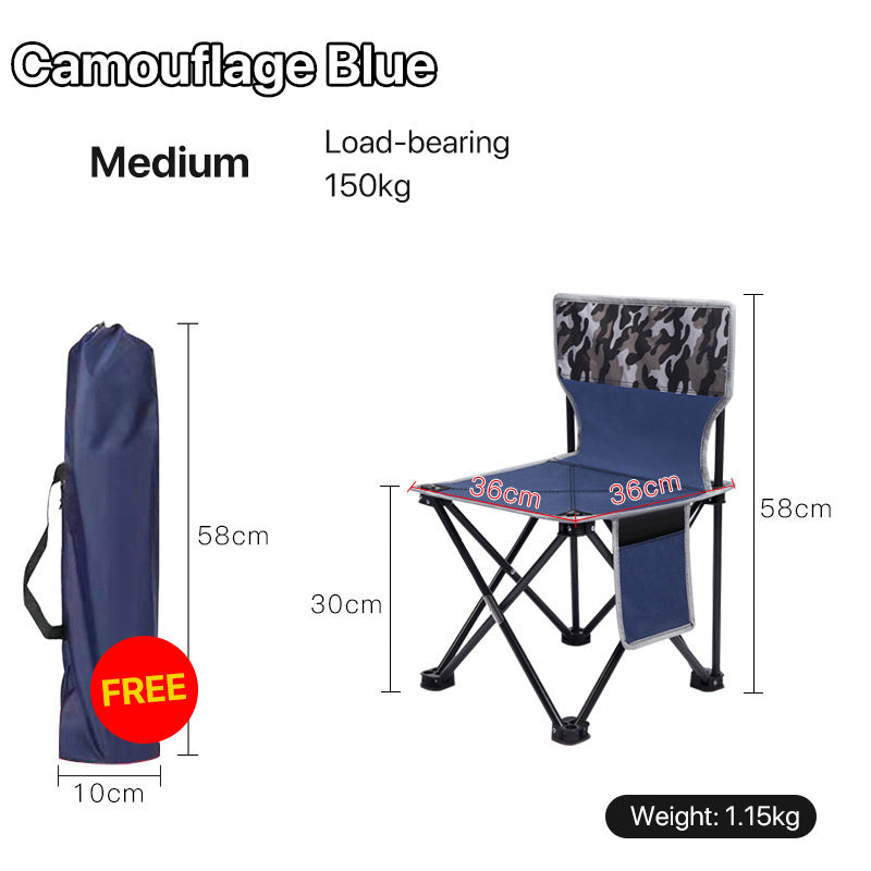 Folding Chair Outdoor Portable Backrest Fishing Chair Stool Painting Stool Chair Maza Small Chair