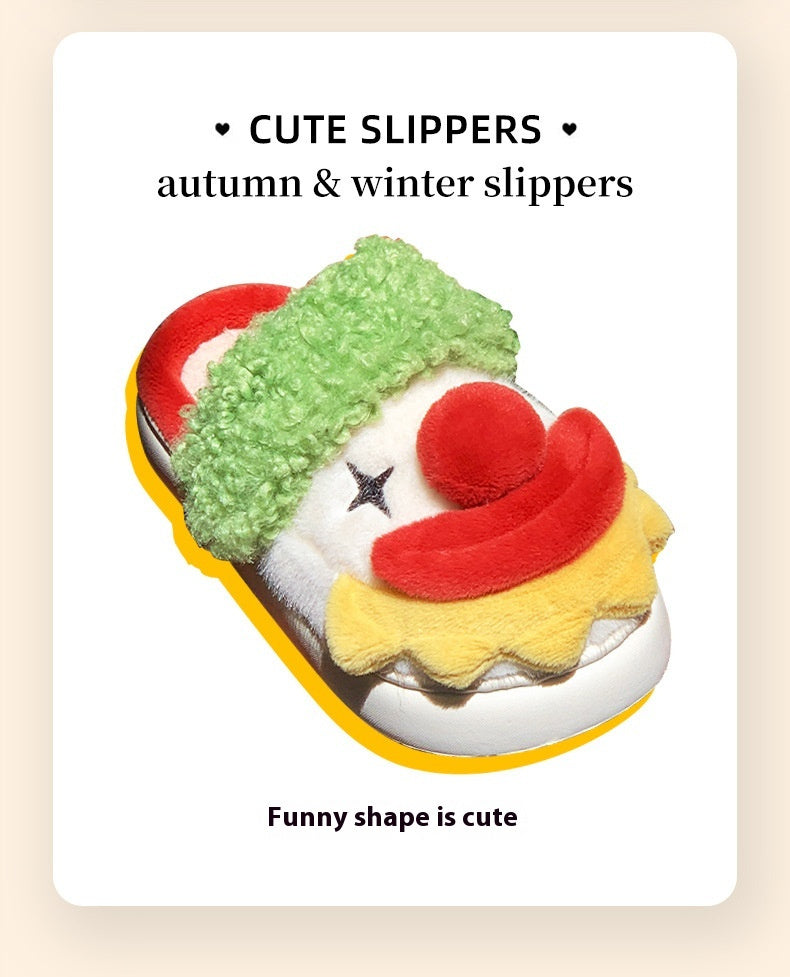 Halloween Funny Slippers For Women Winter Warm Non-slip