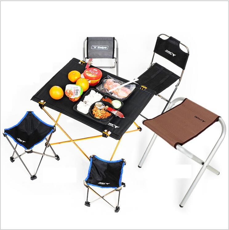 Table de pique-nique portable en alliage d'aluminium léger pour camping en plein air