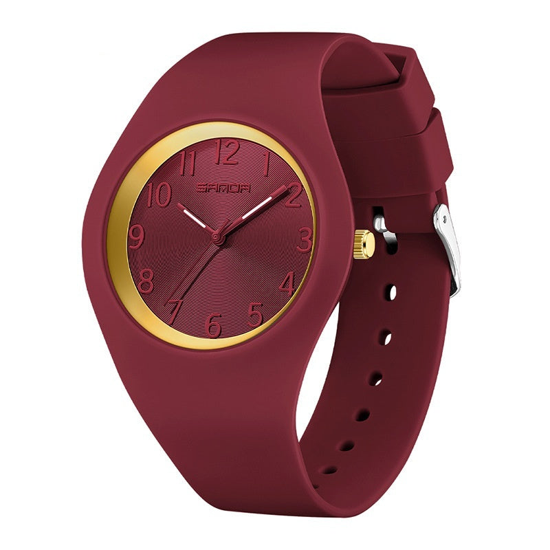 Montre électronique simple et tendance pour étudiant, bracelet en silicone fin et léger, étanche