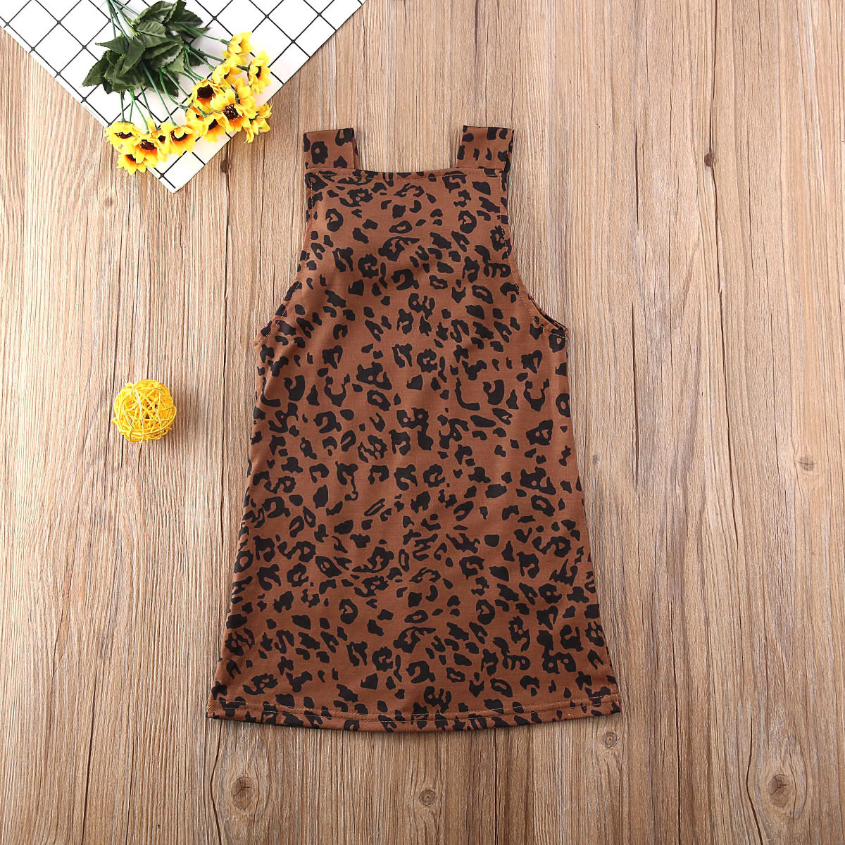 Baby Kid Girls Leopard Dress Sleeveless Casual