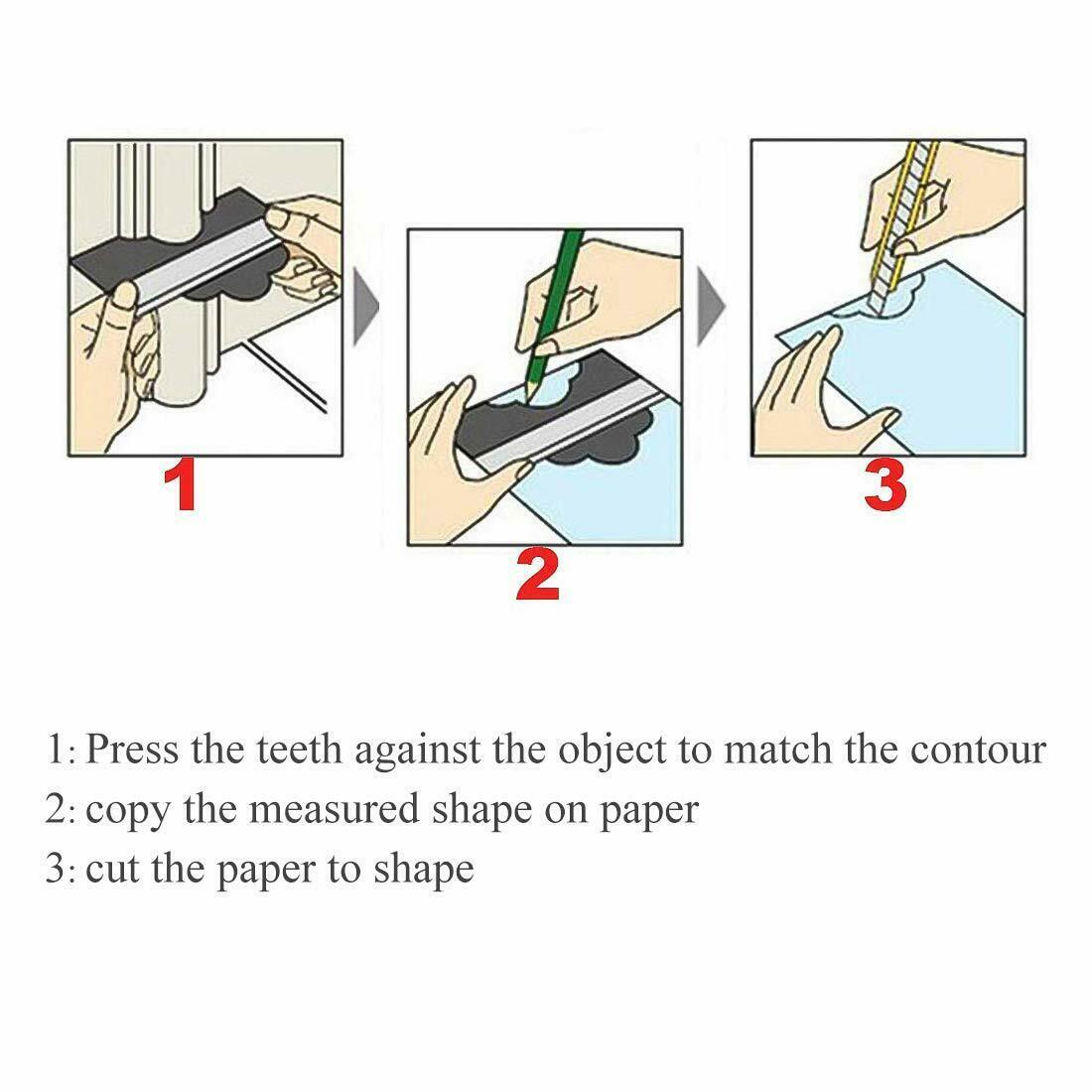 Contour Gauge Saker Duplicator Profile Copy Shape Measuring Tool Contour Gauge Duplicator Profile Copy Shape Measuring Ruler Tool