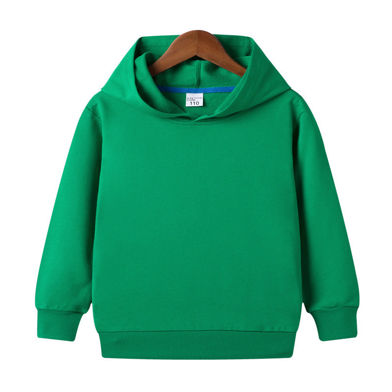 Customized Pure Cotton Hooded Blank Sweater For Middle And Small Children