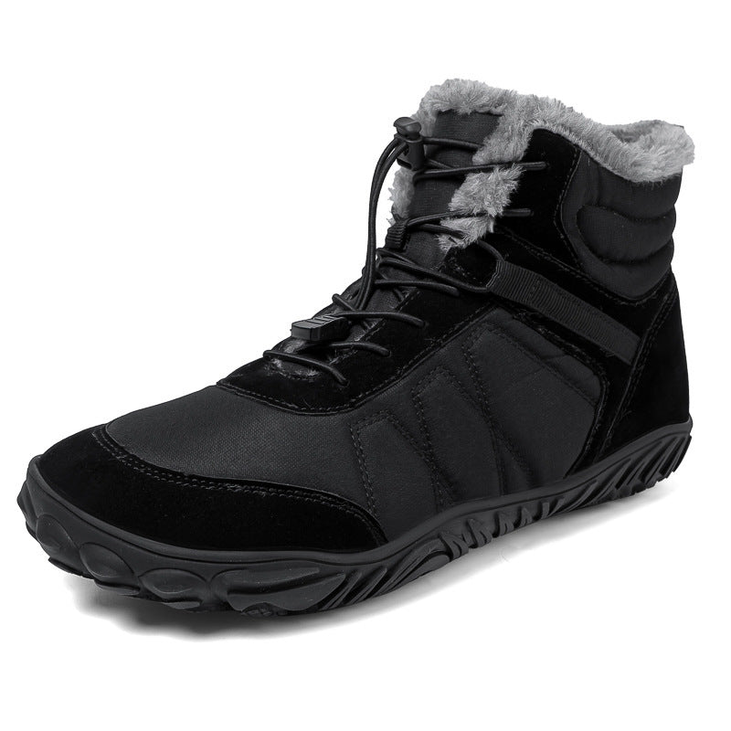 Outdoor Snow Boots Men's Platform Plus Waterproof Five-finger Hiking Shoes