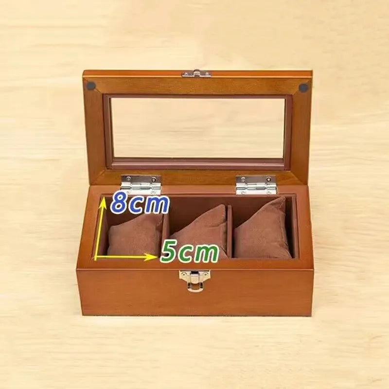 New Wood Watch Box Organizer With Glass Window Wooden Watch Display Luxury Watch Case Storage Box Watch Holder for Men