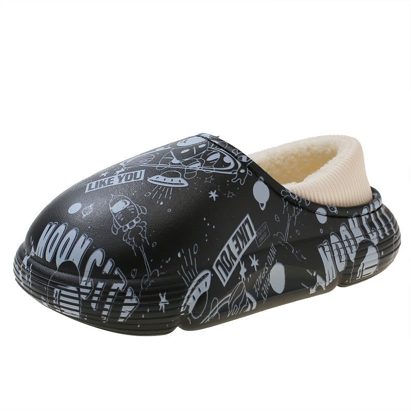 Winter New Children's Cotton Slippers Home Indoor Waterproof Velvet Warm