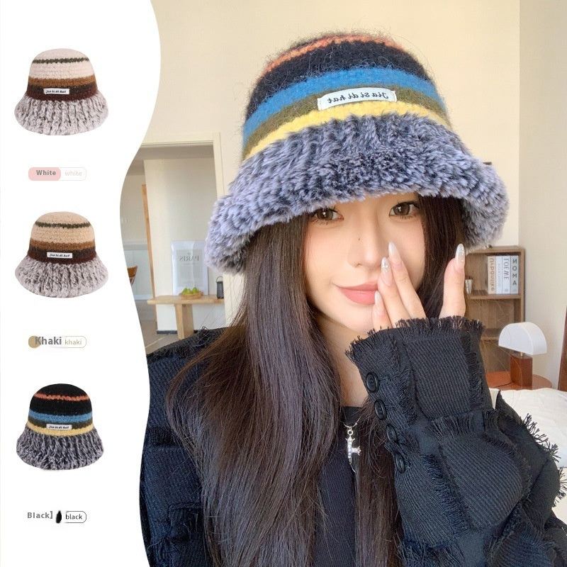 Autumn And Winter Dopamine Knitted Wool Cap Women's Warm Korean Style