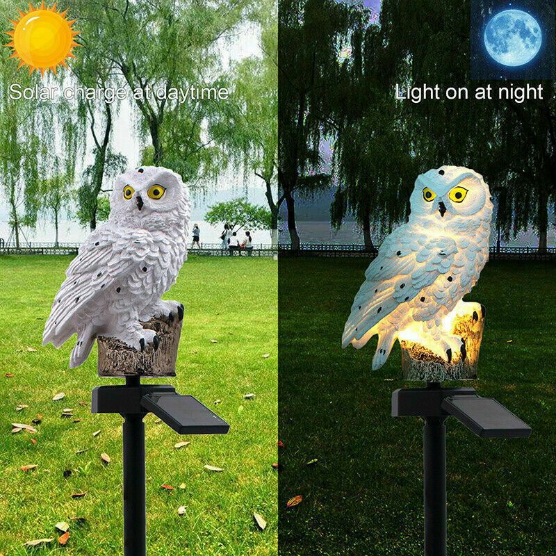 Solar Power LED Owl Parrot Lawn Light Outdoor Waterproof Garden Landscape Lamp