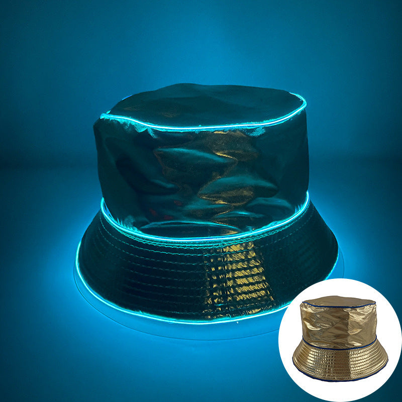 Bar Disco Glowing Bucket Hat Halloween Party LED Light