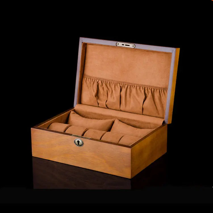 Boîte de rangement pour montres en bois massif à 10 compartiments, boîte de rangement de luxe pour montres en bois massif, présentoir de montres, support de montre pour hommes, boîtes cadeaux