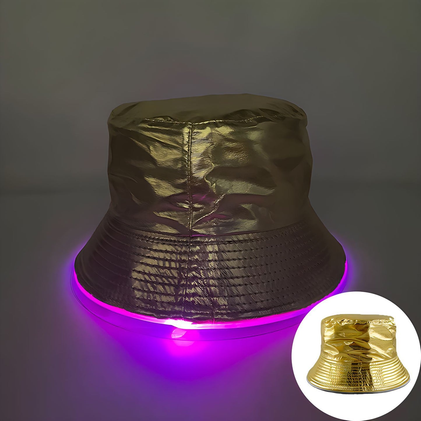 Bar Disco Glowing Bucket Hat Halloween Party LED Light