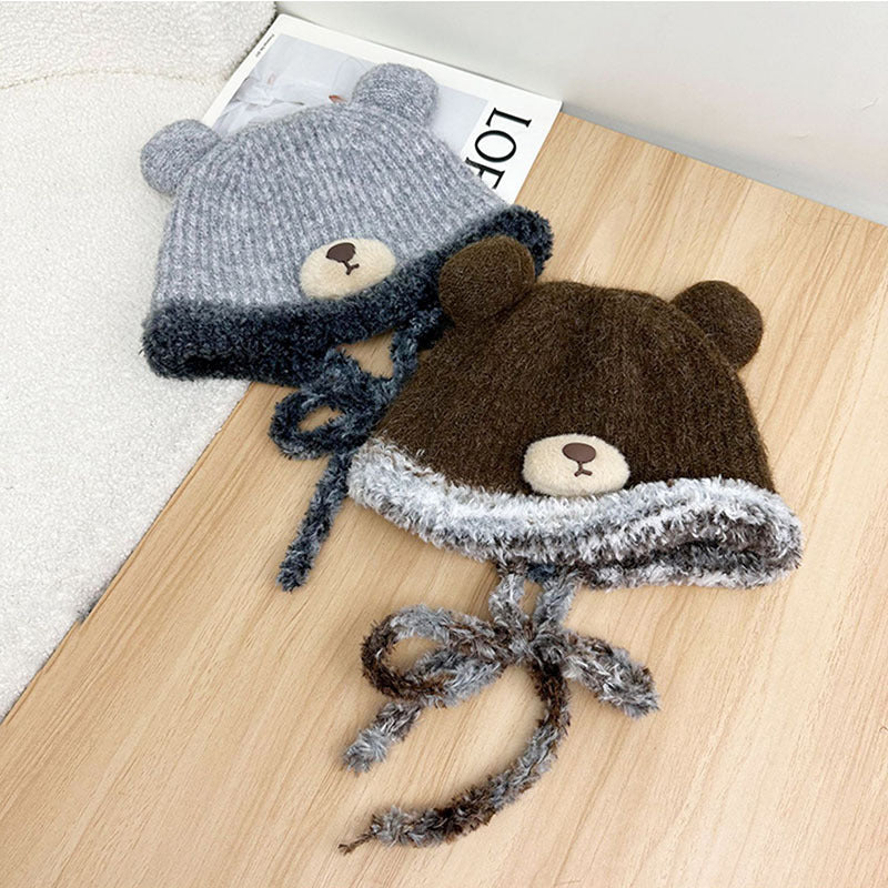 Cute Fashion Bear Plush Bonnet Children