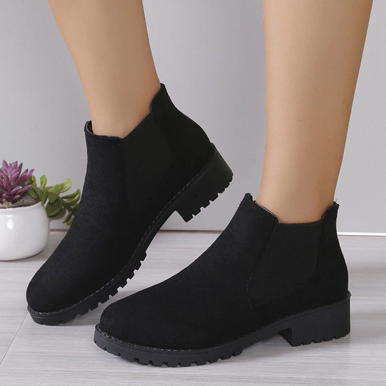 Women's Fashion Personality Chunky Heel Ankle Boots