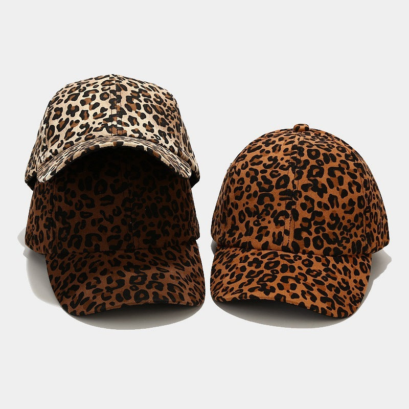 European And American Literary Vintage Leopard Print Baseball Cap