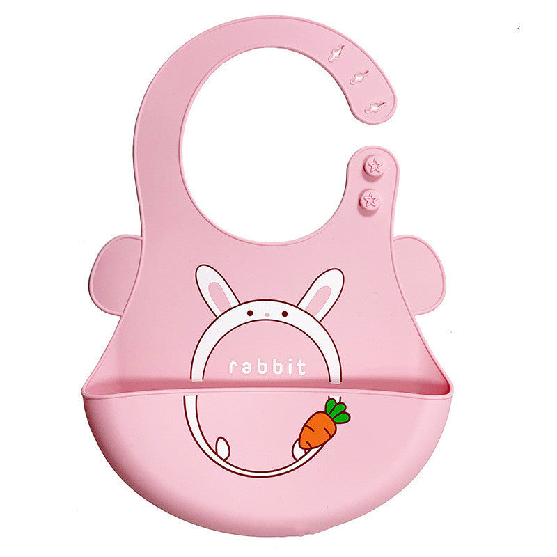 Baby Eating Silicone Bib Baby Stereo Waterproof