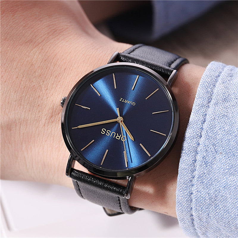 Montre-bracelet ultra-mince de luxe légère pour homme