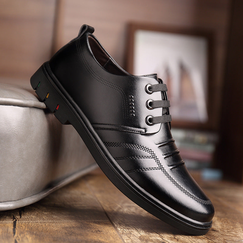 Men's Leather Shoes Fall Business Formal Wear Breathable Casual