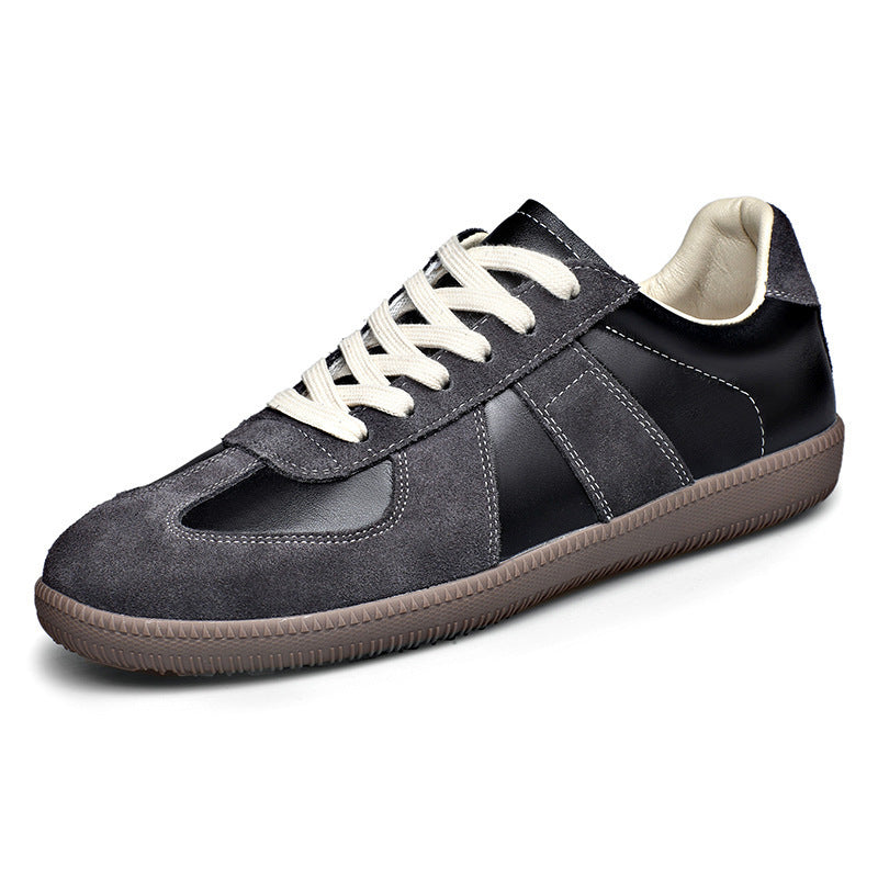 German Training Shoes Men's Leather Casual Trendy All-match Breathable Soft Bottom