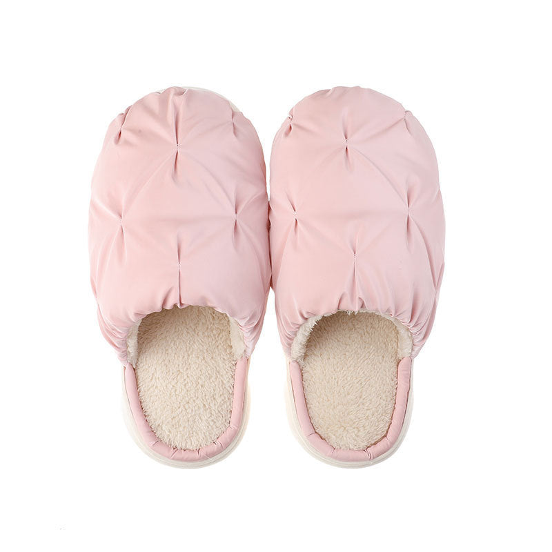 Plush Cotton Indoor Leisure Thick Bottom Waterproof Slippers