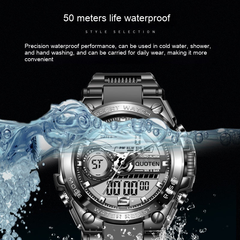 Waterproof Sports Electronic Quartz Watches Business Trends Watch Multi-function