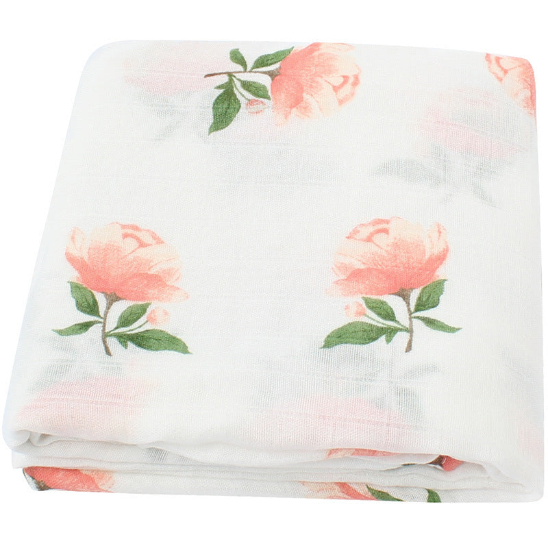 Organic cotton cloth baby swaddled baby blanket