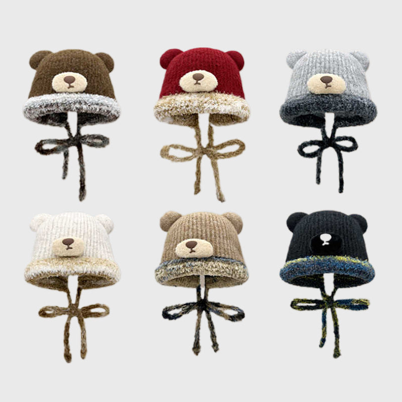 Cute Fashion Bear Plush Bonnet Children