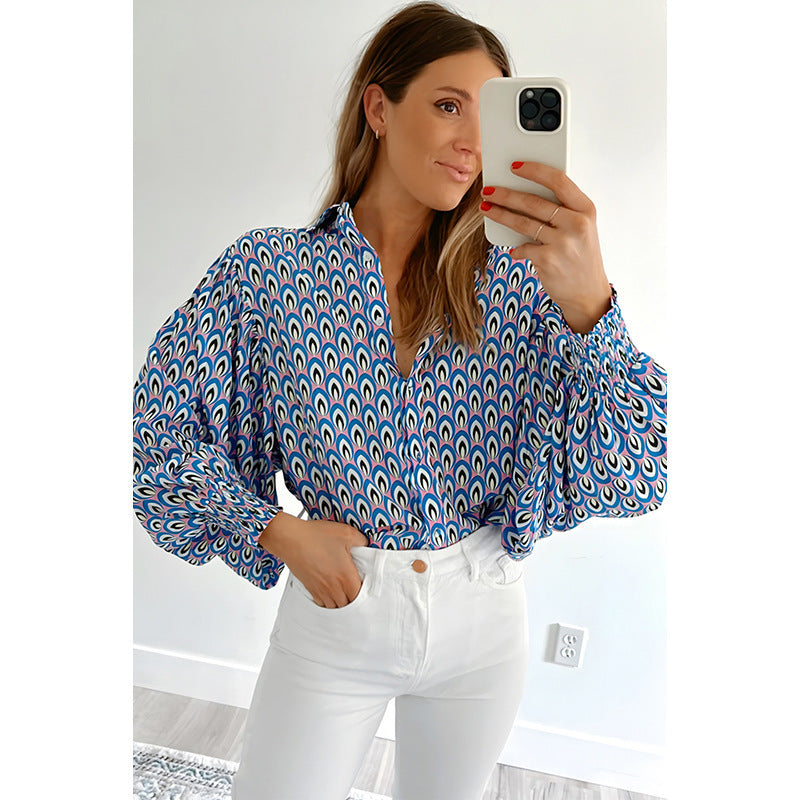 Fashion New Lapel Long Sleeve Shirt Women