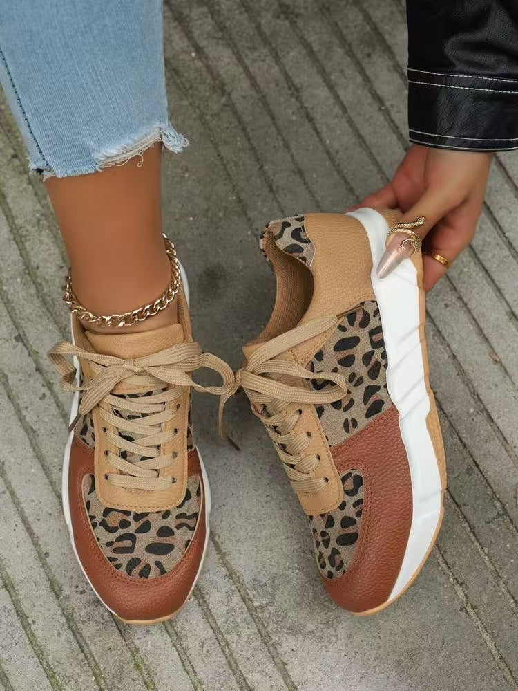 Thick Bottom Camouflage Lace Up Casual Sneaker Women