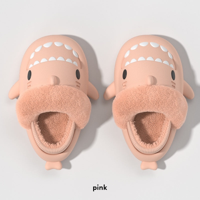 Removable Shark Cotton Slippers Women's Autumn And Winter