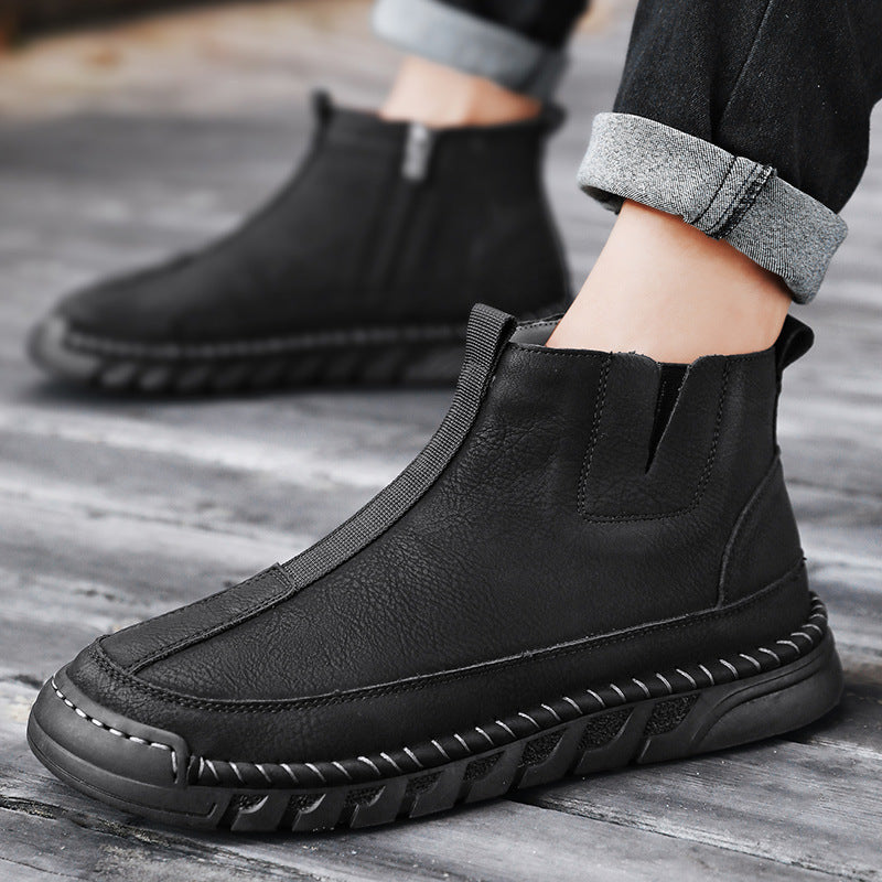 Slip-on High-top Casual Martin Boots