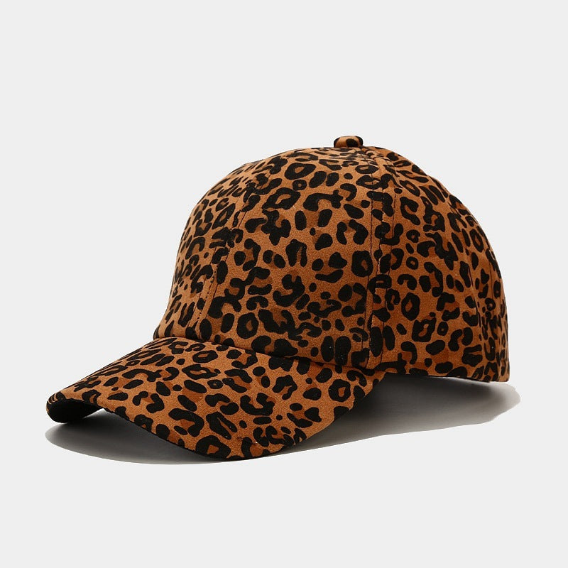 European And American Literary Vintage Leopard Print Baseball Cap