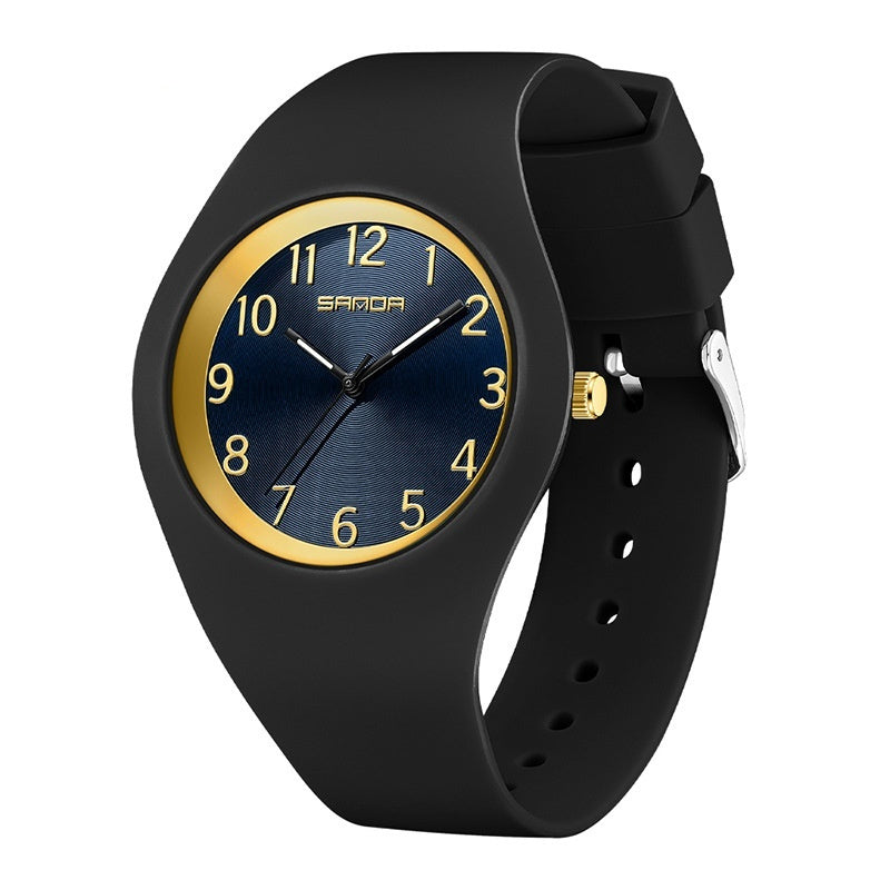 Montre électronique simple et tendance pour étudiant, bracelet en silicone fin et léger, étanche