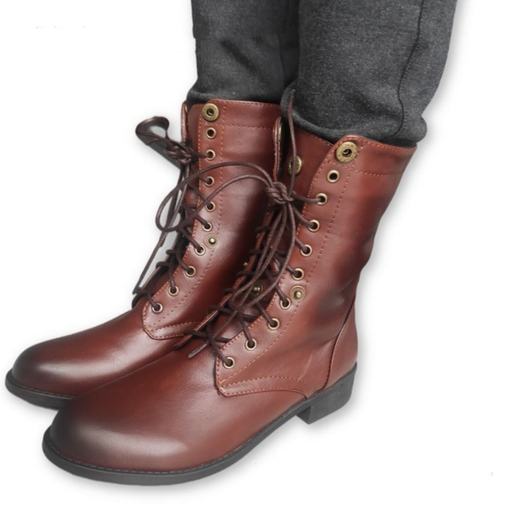 Motorcycle European Version Fashion Retro Lace Up Men's Boots