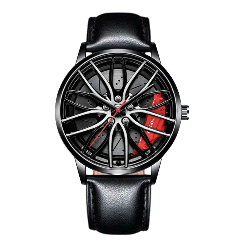 Montre à mouvement automatique pour homme avec placage sous vide et style roue